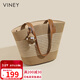 viney托特包包女包大容量輕奢手提編織草編包生日禮物高級感送女友老婆