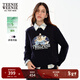 Teenie Weenie小熊女裝衛衣2025冬季新款休閑舒適大熊刺繡圓領(lǐng)上衣 藏青色 L