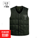 【內膽馬甲】秋冬中老年棉馬甲男士大碼背心加厚保暖坎肩棉衣馬褂 軍綠色字母馬甲 3XL