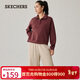 斯凱奇（Skechers）新年禮物衛衣女士2025新品冬季套頭翻領(lǐng)POLO衫長(cháng)袖上衣P425W072