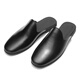 夏季皮拖鞋男款一腳蹬套腳外穿黑色休閑勃肯穆勒通勤半包涼拖鞋男 黑色 42