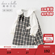 戴維貝拉（DAVE＆BELLA）女童連衣裙小香風(fēng)格子裙兒童公主裙洋氣寶寶裙子春季新款童裙 黑白格【現貨】 90 cm（建議身高80-90cm）