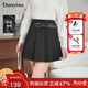 朵以2025冬季新款學(xué)院風(fēng)通勤顯瘦毛呢短裙A字半身裙高腰百褶裙 灰色 M