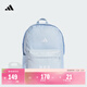 adidas實(shí)用時(shí)尚通勤三條紋休閑運動(dòng)雙肩背包男女新款阿迪達斯官方   晶藍/白色   NS(均碼)