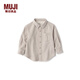 MUJI嬰童 法蘭絨 長(cháng)袖襯衫 兒童襯衣男童女童 CC23UA4A 米色 90cm /52A