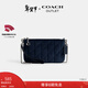 蔻馳（COACH）【情人節禮物】奧萊女士女包絎縫手包 LH/藍色