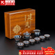 正揚建盞茶具套裝高檔辦公商務(wù)禮品鐵胎天目釉油滴盞整套蓋碗泡茶壺杯 10頭建盞茶具（吉祥/蓋碗）【禮盒裝】