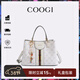 COOGI包包女包輕奢品牌手提托特包女士斜挎包女神節生日禮物送女友老婆 白灰色 順豐直發(fā)
