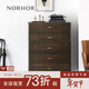 NORHOR正版英國Square Roots原裝進(jìn)口/北歐表情YUZU橡木實(shí)木五斗柜立柜G 0.8m 現貨 組裝