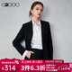 G2000【舒適挺括/商場(chǎng)同款】女裝2025秋冬商務(wù)通勤修身設計西服套裝 西服-易打理-黑色修身 XL （40）
