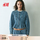 H&M2026春季新款女裝裙式下擺牛仔上衣1318591 牛仔藍 L 170/104