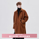 PSO Brand基礎款插肩袖毛呢大衣男中長(cháng)款風(fēng)衣冬季情侶裝呢子外套 摩卡棕 Mocha M