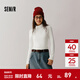 森馬（Semir）森柔毛衫|毛衣女2024新款基礎款高領(lǐng)修身針織衫純色百搭打底衫 白色調00411 XL /170/92A