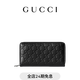 GUCCI古馳GG Emblem系列全拉鏈錢(qián)包[新款] 黑色 均碼