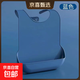 吃飯圍兜成人防水防污硅膠口水兜老年人護理用品 藍色-純色 大號（44*27CM）