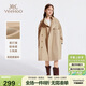 英氏（YEEHOO）女童風(fēng)衣兒童外套中大童裝100%純棉A字英倫時(shí)尚春裝 卡其 165
