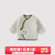 巴厘小豬新生兒半背衣秋冬保暖初生兒和尚服嬰兒衣服夾絲寶寶秋衣單件上衣 灰豆綠 灰豆綠 59 cm