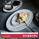 霜山瓷制餐盤(pán)橢圓形蛋糕甜品盤(pán)瓷盤(pán)點(diǎn)心水果盤(pán)家用早餐盤(pán)西餐盤(pán)子 【S號】長(cháng)16*寬9.9cm