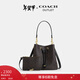 蔻馳（COACH）【新年禮物】奧萊女士女包經(jīng)典標志ROWAN水桶包單肩斜挎包通勤 IM/胡桃木色/黑色