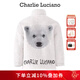 Charlie Luciano北極熊皮草大衣情侶男女同款冬季新款百搭加厚寬松休閑cl外套潮 紅色 S