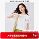 佐丹奴短袖T恤女夏季純棉可愛(ài)動(dòng)物頭像刺繡圓領(lǐng)上衣13325324