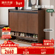 源氏木語(yǔ)實(shí)木鞋柜客廳現代簡(jiǎn)約巖板置物柜家用門(mén)口橡木入戶(hù)玄關(guān)柜收納柜 1.25米三門(mén)鞋柜1250*1000*350mm