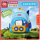 愛(ài)貝迪拉幼兒園兒童書(shū)包中大班防走失1-3-6歲男孩女孩卡通可愛(ài)透氣防滲水 雙層中號-吉米車(chē)車(chē)