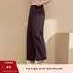 纖莉秀【柔軟舒適褲子】大碼女裝簡(jiǎn)約休閑直筒褲胖mm2025秋裝新款3667 暗紫色 3XL