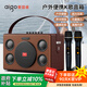 愛(ài)國者T190藍牙音箱戶(hù)外廣場(chǎng)舞手提便攜電木吉他民謠彈唱樂(lè )器音箱直播聲卡木質(zhì)箱體家庭KTV U段雙話(huà)筒