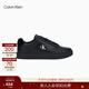 Calvin KleinJeans【新年禮物】男士潮流復古牛皮革拼接休閑鞋運動(dòng)鞋板鞋 0GJ-黑色 43