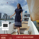 Tommy Hilfiger【條紋裙擺】春夏女裝氣質(zhì)休閑五?？凼昭@瘦POLO連衣裙 藏青色FAP XS