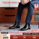 THOM WILLS切爾西男靴手工固特異商務(wù)正裝真皮英倫短靴男鞋馬丁靴冬季 黑色E1051 41 /7.5碼