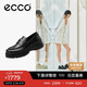 愛(ài)步（ECCO）樂(lè )福鞋 時(shí)尚厚底增高休閑皮鞋女 蹤跡30女鞋系列220723 黑色 37
