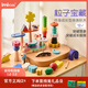 imikids粒子寶藏兒童串珠積木大顆粒拼裝玩具木質(zhì)1-2歲寶寶蒙氏早教玩具