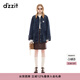 DZZIT地素牛仔外套春秋復古拼接燈芯絨領(lǐng)寬松夾克女3J3RD181T 深藍色 XS
