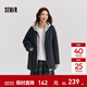 森馬（Semir）外套女中長(cháng)款西裝領(lǐng)通勤百搭寬松2024冬新款含羊毛雙面呢夾克 灰色調00322 M