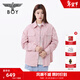 BOY LONDON【甜粉英倫】春情侶款粉色外套滿(mǎn)印潮流長(cháng)袖襯衫N21900 粉色 XS