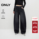ONLY2025夏季新款做舊中腰長(cháng)褲香蕉闊腿褲牛仔褲女|125332099 J09深牛仔灰色 XS XS標準褲長(cháng)
