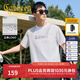 卡賓（CABBEEN）【高周波logo】男裝 漸變網(wǎng)點(diǎn)印花T恤2025年夏季新款短袖百搭 漂白色02（舒適版型） S /165/46