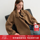 范思藍恩法式高級感綿羊毛短款毛呢大衣女冬季2025新款雙面呢4196 駝色 XS
