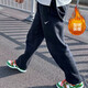 耐克（NIKE）直筒褲男褲子秋冬新款加絨保暖加厚針織舒適休閑褲跑步運動(dòng)褲長(cháng)褲 623455-010-黑色/加絨保暖 M /170(建議120-140斤)