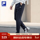 FILA 斐樂(lè )官方針織長(cháng)褲男子冬季新款運動(dòng)褲健身褲直筒休閑褲直口褲子 RD寶藍-NV 4XL 195/100A