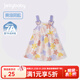 JELLYBABY【2025夏裝上新】女童連衣裙2小童法式裙子兒童公主裙5兒童吊帶裙 紫色 【7A抗菌】 110 CM