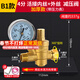 一靚4分6分家用自來(lái)水減壓閥穩壓閥熱水器小廚寶凈水器用調壓閥可調式 4分活接進(jìn)水 外絲出水【帶表】