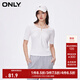 ONLY秋季氣質(zhì)淑女百搭顯瘦掛脖綁帶修身T恤女|124101003 A06 太古白色 165/84A/M