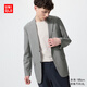 優(yōu)衣庫男裝女裝快干彈力輕型茄克/格紋外套西裝26春夏新款482225 05 天灰色 M