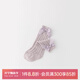 乖奇熊女寶寶長(cháng)筒襪夏季薄款可愛(ài)超萌過(guò)膝襪新生嬰兒胎襪透氣襪子 灰紫 0-6月