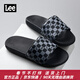 Lee男鞋2025年新款冬季拖鞋外穿防滑軟底男士涼拖鞋時(shí)尚百搭一字拖男 黑色L232UF232 41