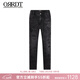 ORRDT【新年禮物】澳林丹頓潮流牛仔褲男 秋季滿(mǎn)身印花時(shí)尚微彈 黑色 31 （170/78A）