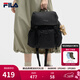 FILA斐樂(lè )情侶款男士女士背包夏季新品毛絨小熊雙肩包書(shū)包電腦包 正黑色-BK XS